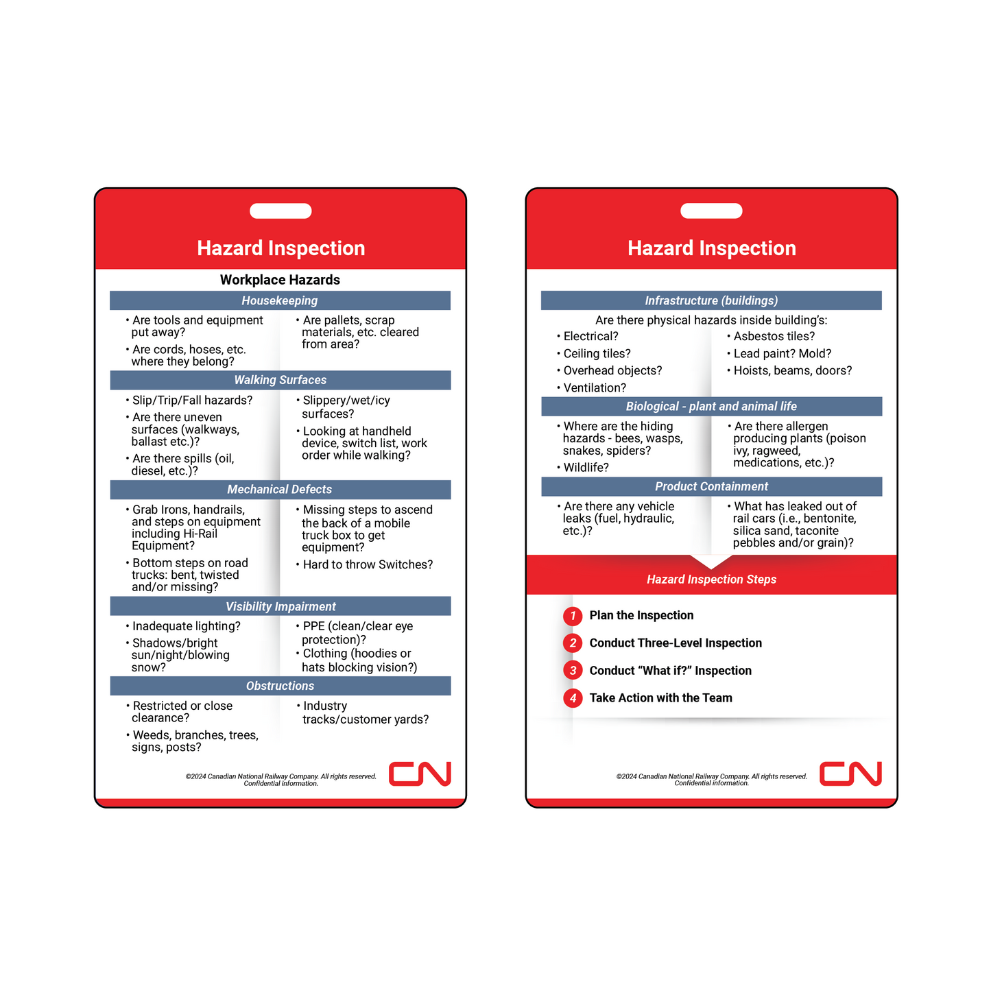 Safety Card - Hazard Inspection